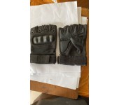 Тактические треккинговые перчатки Митенки мужские (Черные) размер M